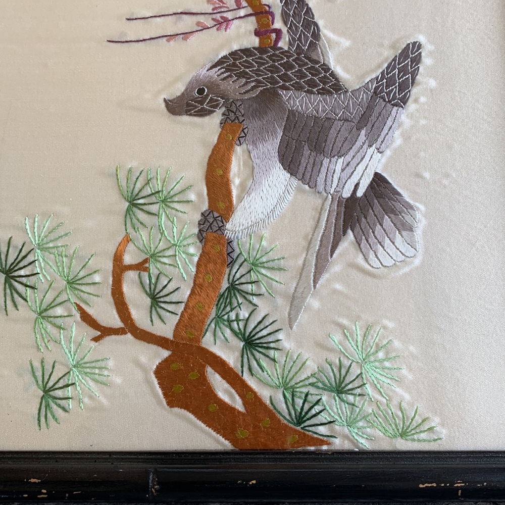 Vintage Silk Embroidery Sloth - Picture 5 of 9